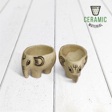 Elephant Shape Ceramic Pot