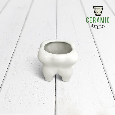 Teeth Shaped Ceramic Pot