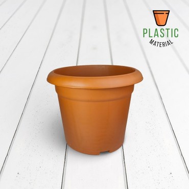 Brown Round Plain Planter