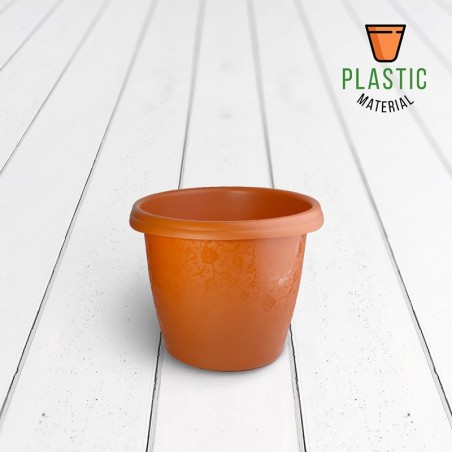 Brown  Round Design Planter Small